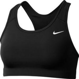 Women's Nike Swoosh Sports Bra - Black/White Size M